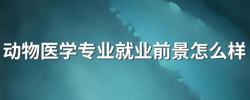 动物医学专业就业前景怎么样 好找工作吗