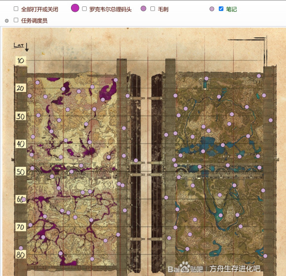 方舟生存进化创世纪2全笔记位置坐标汇总