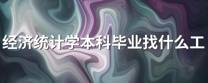 经济统计学本科毕业找什么工作 发展前景怎么样