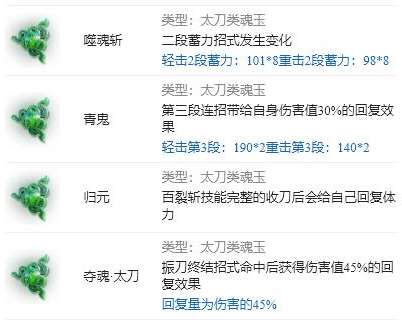 永劫无间太刀金色魂玉效果汇总