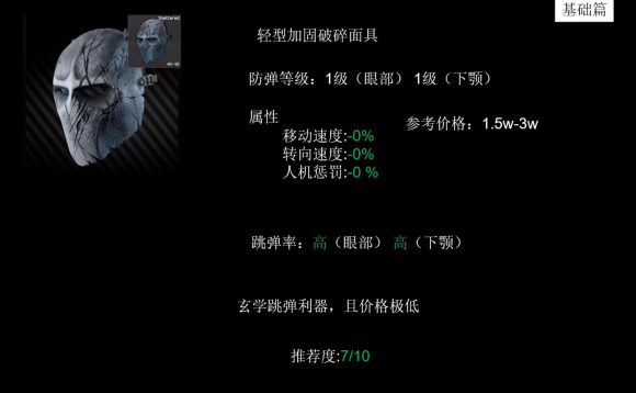 逃离塔科夫什么头盔好用 全装头盔选择攻略_破碎面具