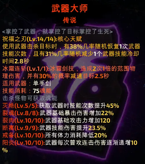 地牢迷途刺客狂战三突进BD分享 刺客天赋加点推荐