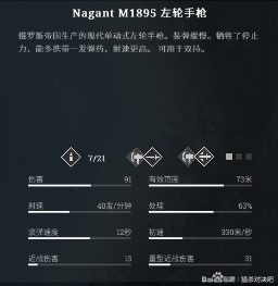 猎杀对决全武器强度分析与使用指南 常用主流武器推荐_Nangant M1895 手枪