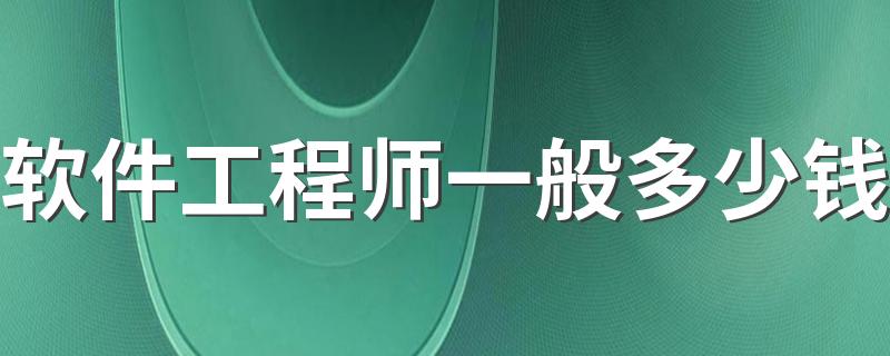 软件工程师一般多少钱 一个月工资有多少