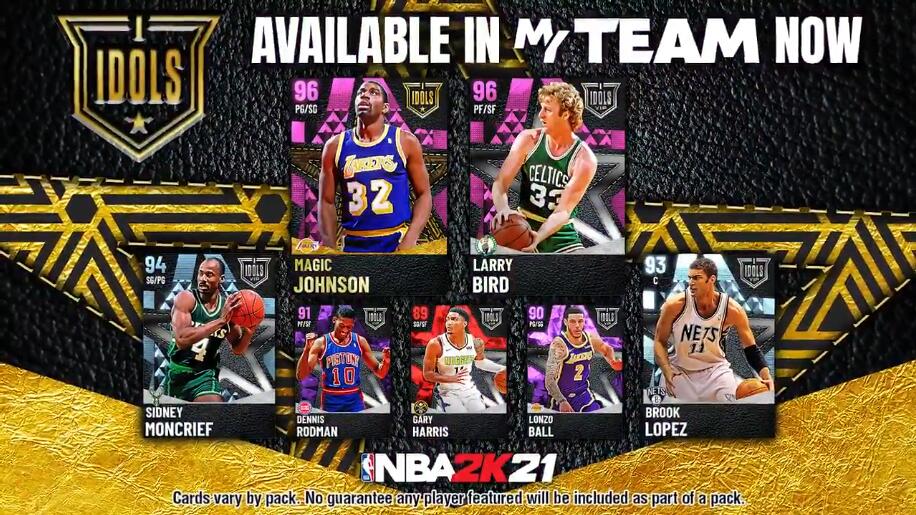 《NBA2K21》魔术师约翰逊卡包内容详情 偶像系列一包含球员卡一览