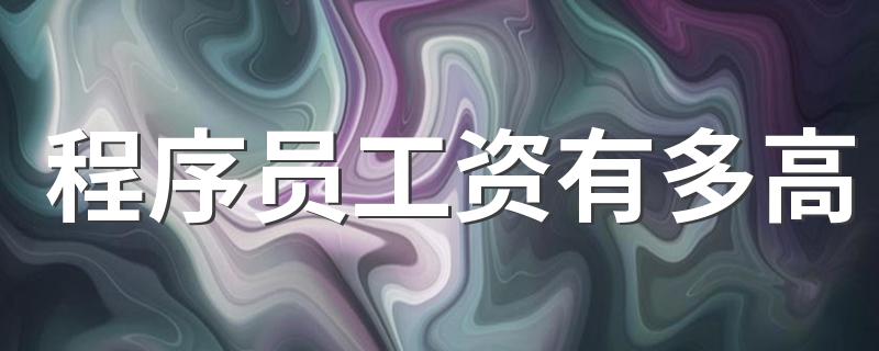 程序员工资有多高 为什么高