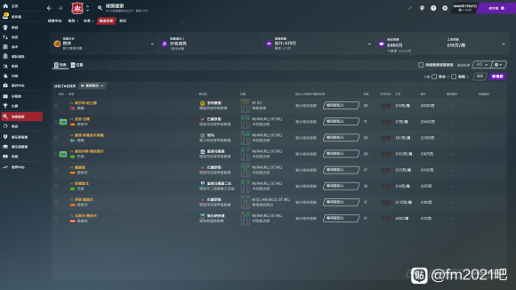 足球经理2021 -10、-9.5、-9、-8.5球探名单分享