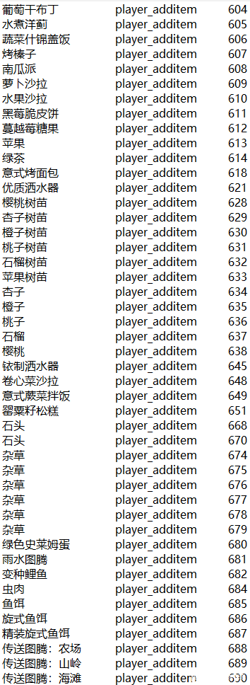 星露谷物语1.5全物品代码汇总