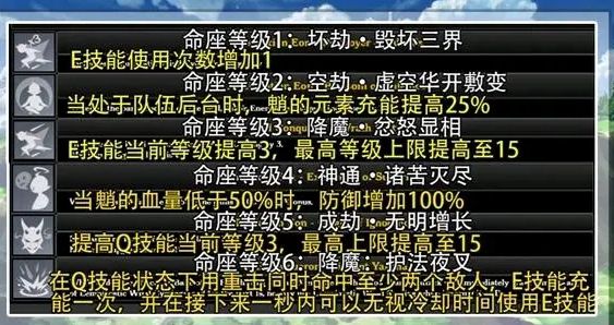 原神魈满命效果是什么 命之座效果详解