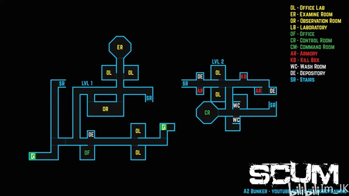 SCUM地堡地图资料汇总 2021全地堡平面图一览