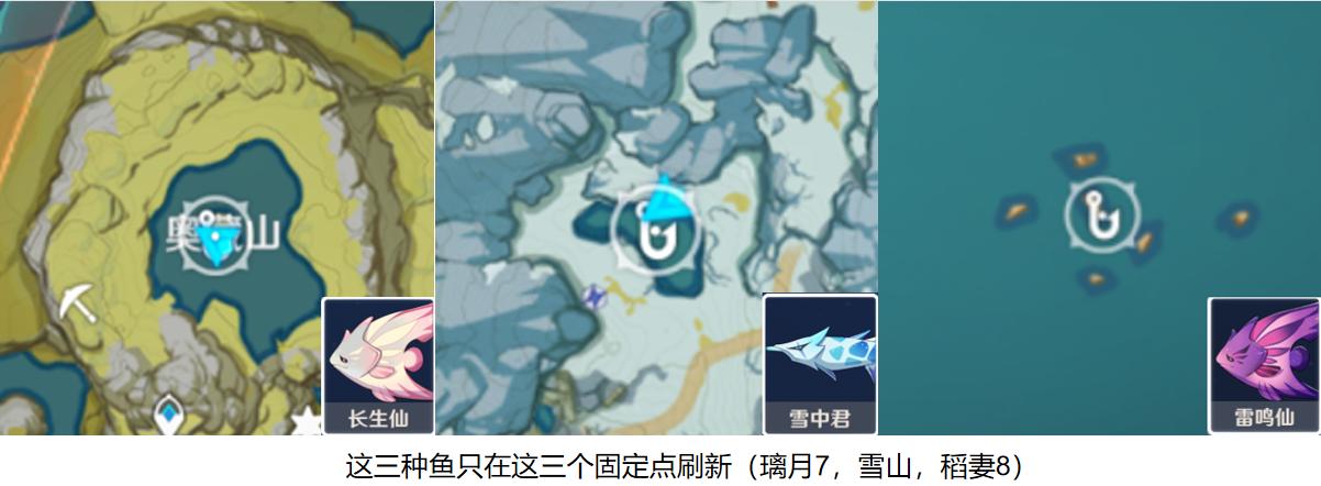 原神全鱼类分布位置与时间汇总