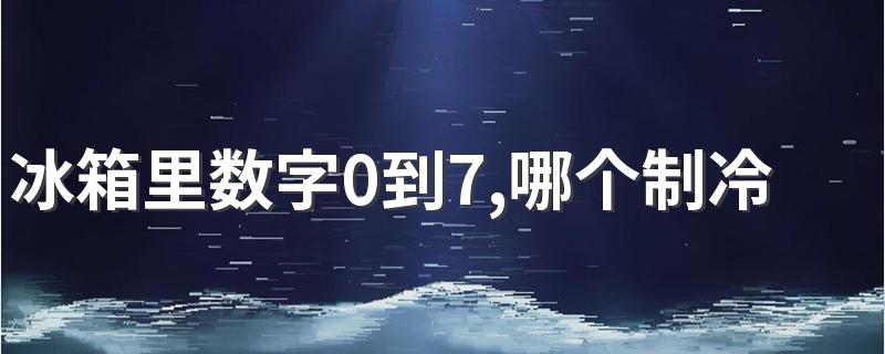 冰箱里数字0到7,哪个制冷效果好夏天 冰箱温度1