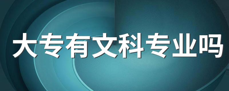 大专有文科专业吗 什么专业吃香