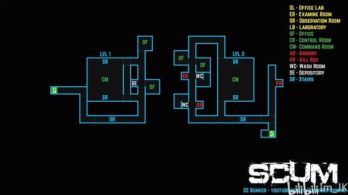 SCUM地堡地图资料汇总 2021全地堡平面图一览