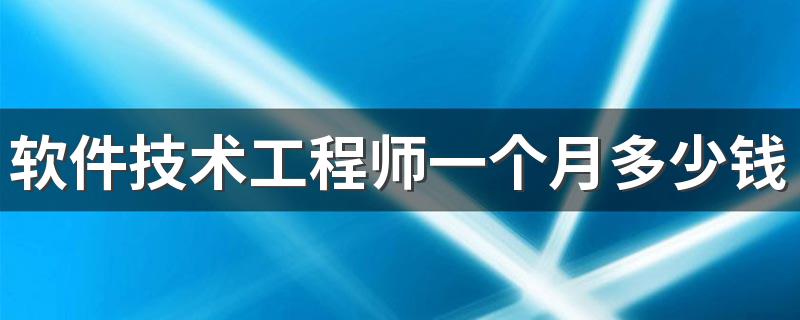 软件技术工程师一个月多少钱 未来发展怎么样