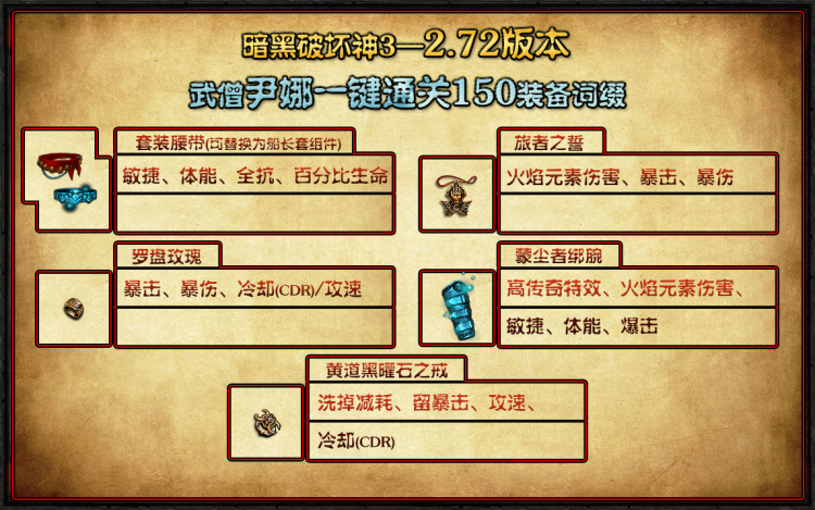 《暗黑破坏神3》武僧尹娜仗船长黄道火幻身冲层攻略