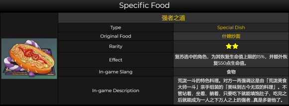 原神2.3新特殊料理一览