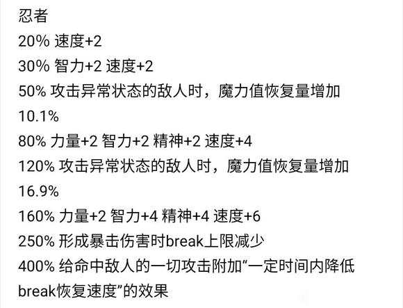 最终幻想起源全职业能力列表 职业适应效果一览