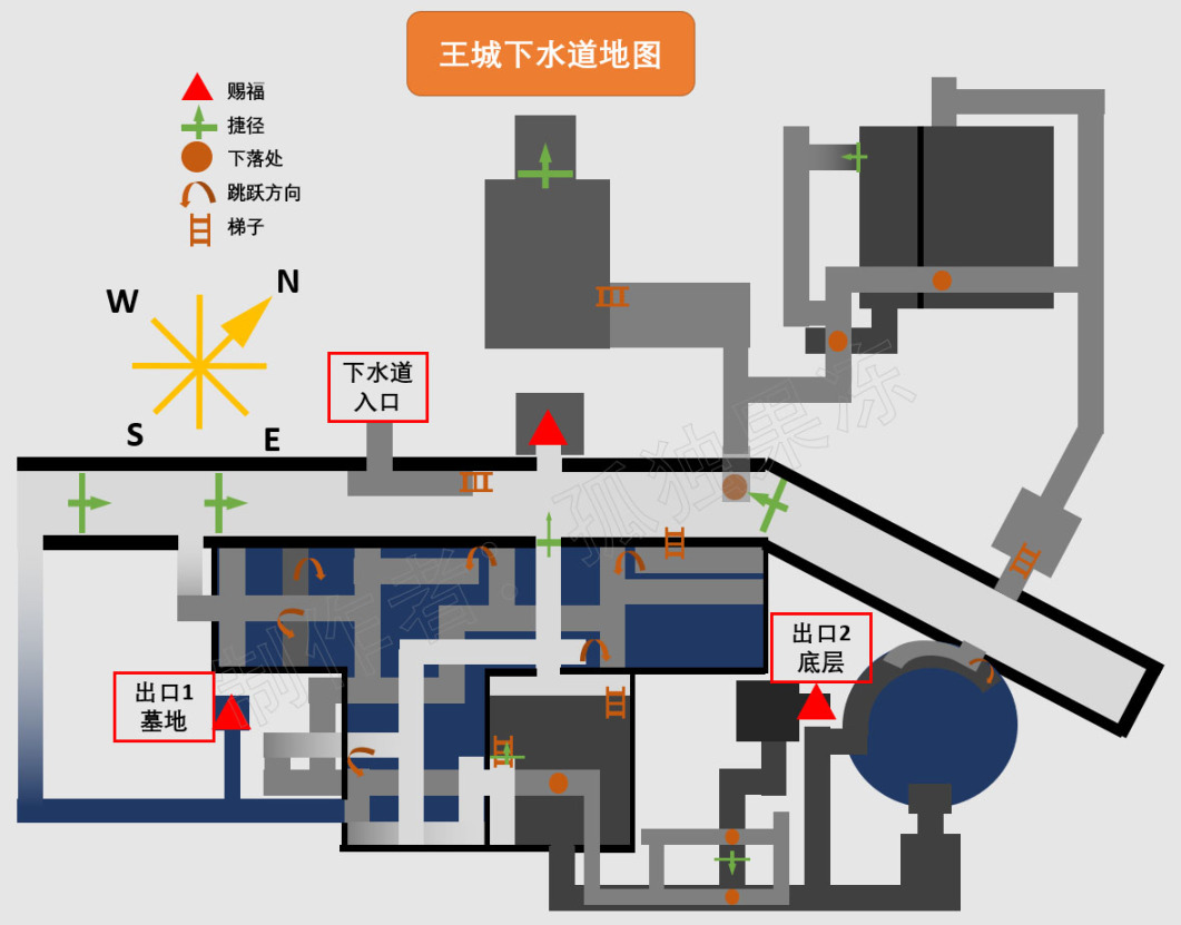 艾尔登法环王城下水道路线地图分享 王城下水道怎么走