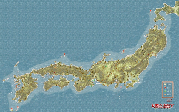 太阁立志传5DX全名胜分布位置 名胜大地图分享