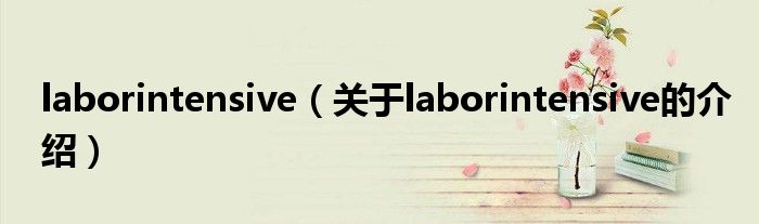 laborintensive（关于laborintensive的介绍）