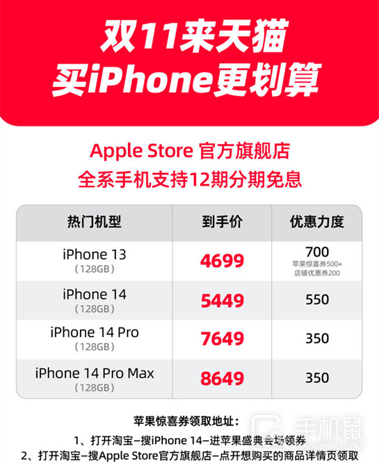 天猫双十一买iPhone14ProMax有优惠券吗_天猫双十一iPhone14ProMax优惠券怎么领