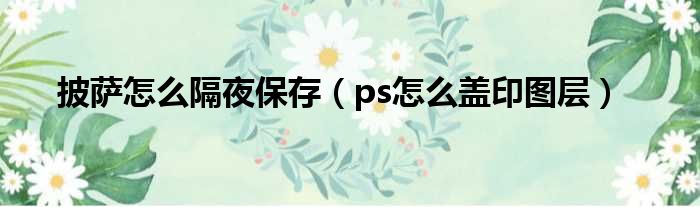 披萨怎么隔夜保存（ps怎么盖印图层）