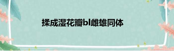 揉成湿花瓣bl雌雄同体