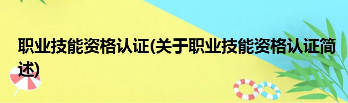 职业技能资格认证(关于职业技能资格认证简述)