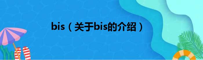 bis（关于bis的介绍）