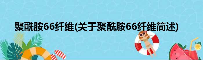 聚酰胺66纤维(关于聚酰胺66纤维简述)