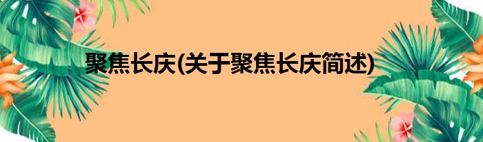 聚焦长庆(关于聚焦长庆简述)