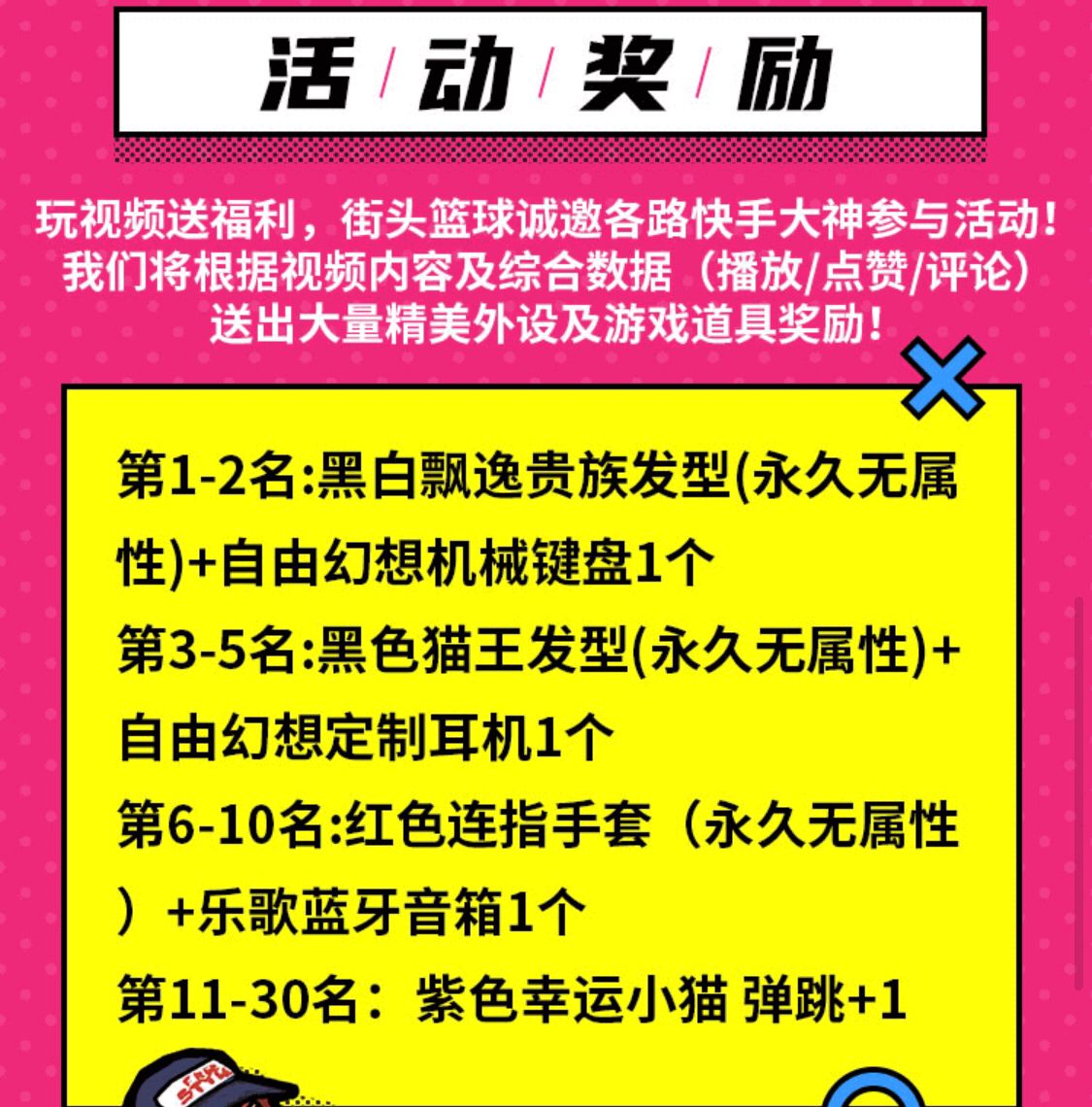 “街头篮球奥利给”快手短视频征集 老铁走一波