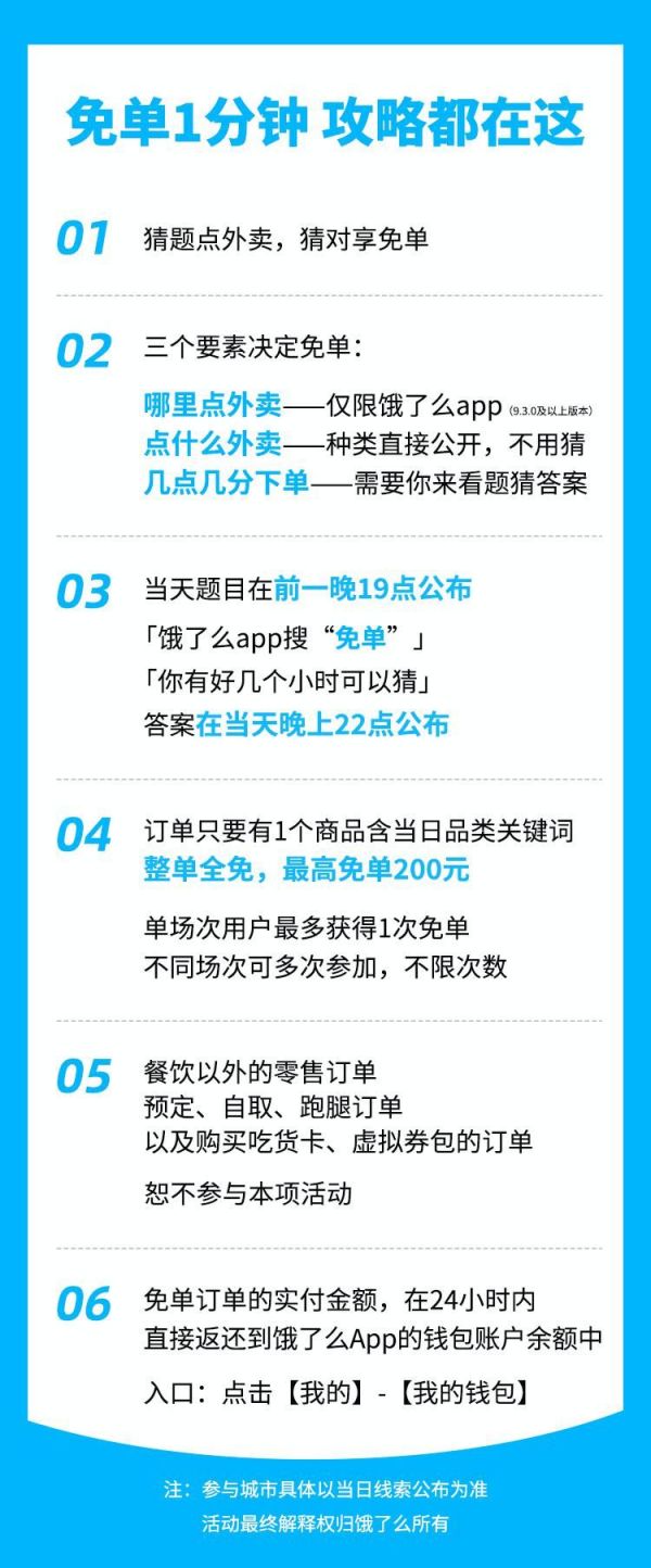 饿了么免单规则是什么，饿了么一分钟免单规律规则讲解