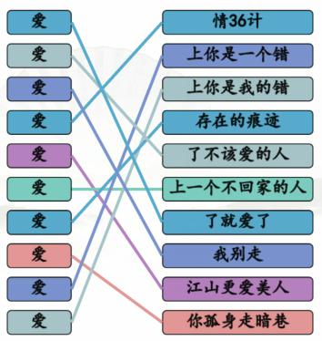 汉字找茬王爱的歌连线怎么玩，汉字找茬王爱的歌连线通关攻略