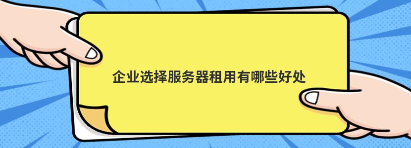 企业选择服务器租用有哪些好处