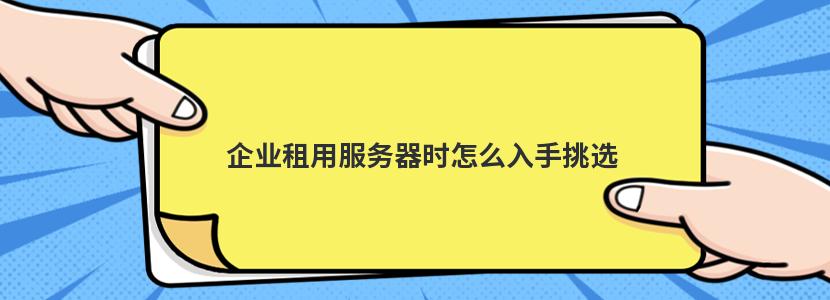 企业租用服务器时怎么入手挑选