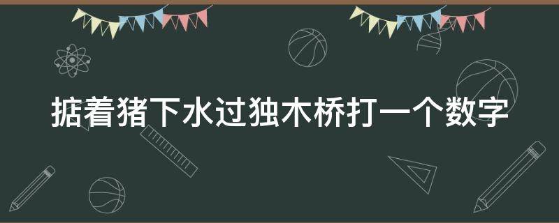 掂着猪下水过独木桥打一个数字