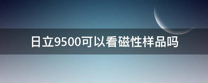 日立9500可以看磁性样品吗