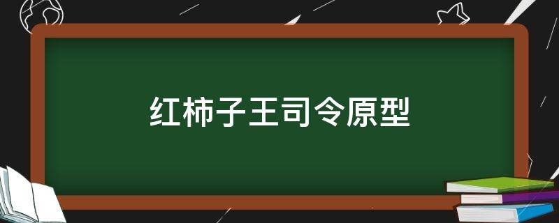 红柿子王司令原型