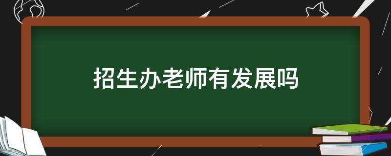 招生办老师有发展吗