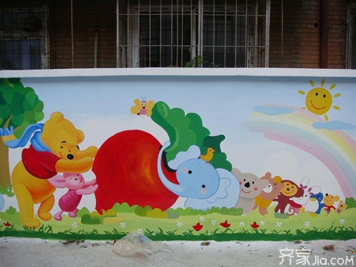 幼儿园墙面绘画技巧 学习教育两不误