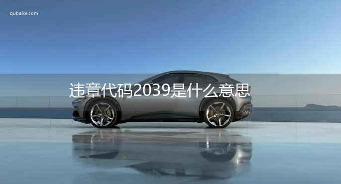 违章代码2039是什么意思 2039违章代码怎么处罚