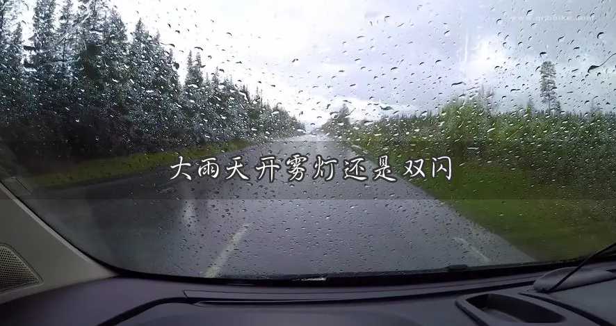 大雨天开雾灯还是双闪？大家千万不要弄错了