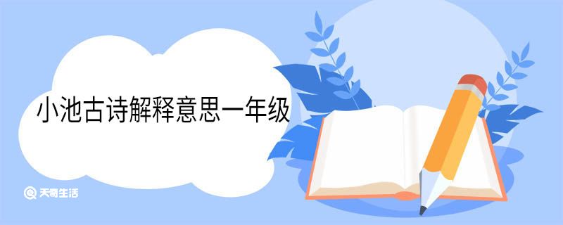 小池古诗解释意思一年级 小池古诗翻译