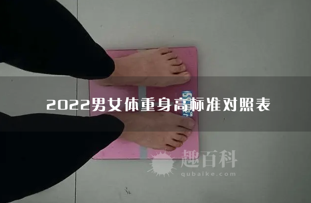 2022男女体重身高标准对照表，来看看你胖了吗