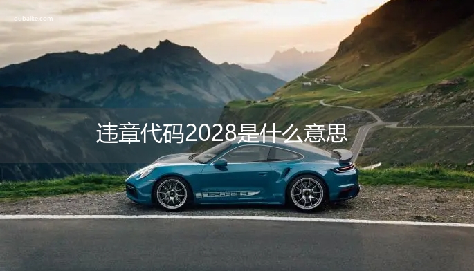 违章代码2028是什么意思 2028违章代码怎么处罚