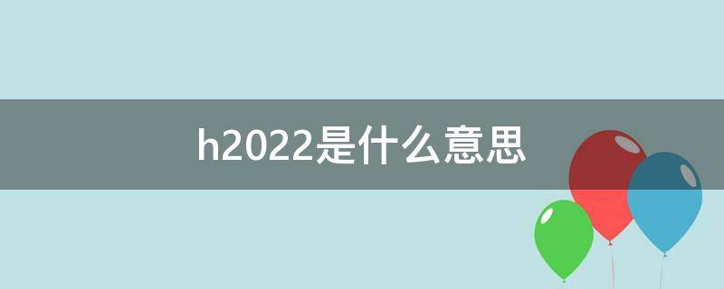 h2022是什么意思