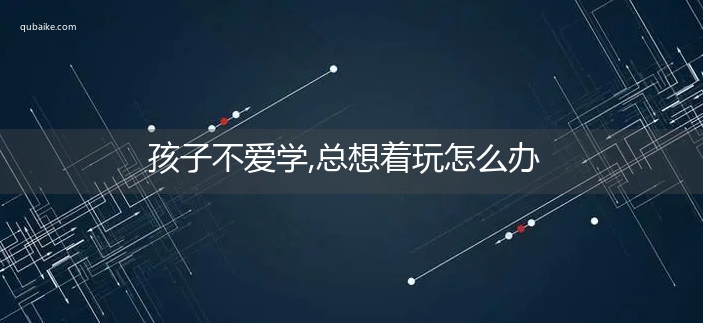 孩子不爱学,总想着玩怎么办