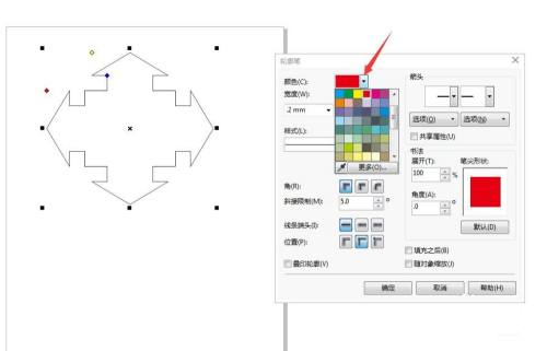 coreldraw如何设置轮廓线参数,coreldraw设置轮廓线参数的方法